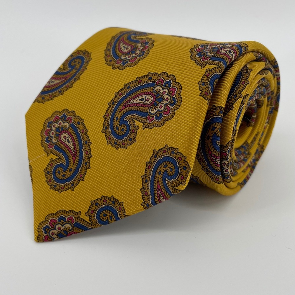 Brooks Brothers Makers Men's Silk Paisley Tie Made in USA